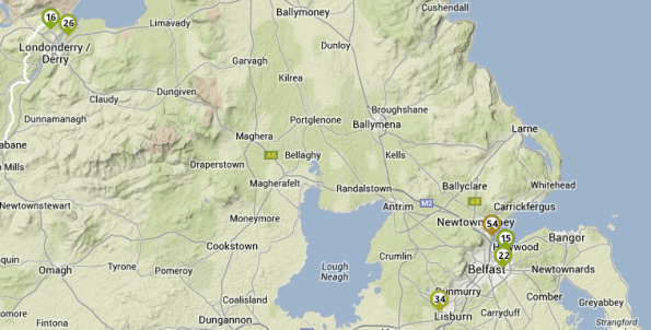 ICMP RTT NI Probes to nuqe.net NLnog ring server